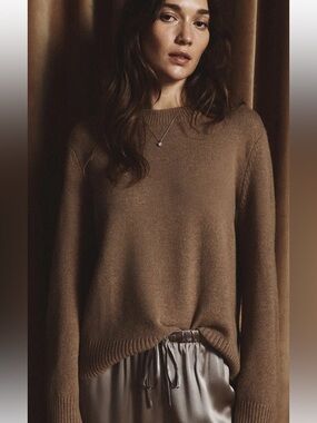 NWT Quince Mongolian Cashmere Crew Neck Sweater Size M
